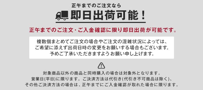 -正午までのご注文なら即日出荷可能!
