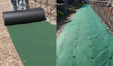 防草シートの敷き方～曝露施工編～