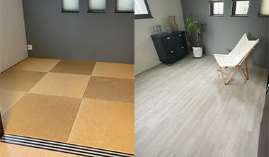 畳からフローリングへ床の張替えDIY！