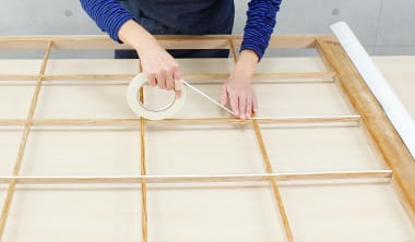両面テープで貼る障子紙の貼り方