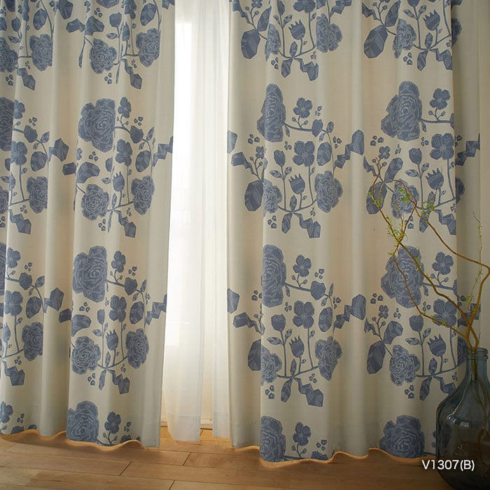 カーテン 既製サイズ スミノエ DESIGNLIFE hjarta KRUUNU(クルヌ) 巾100×丈200cm