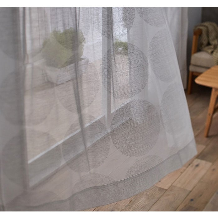 カーテン 既製サイズ スミノエ DESIGNLIFE METSA PISTE VOILE(ピステボイル) 巾100×丈198cm