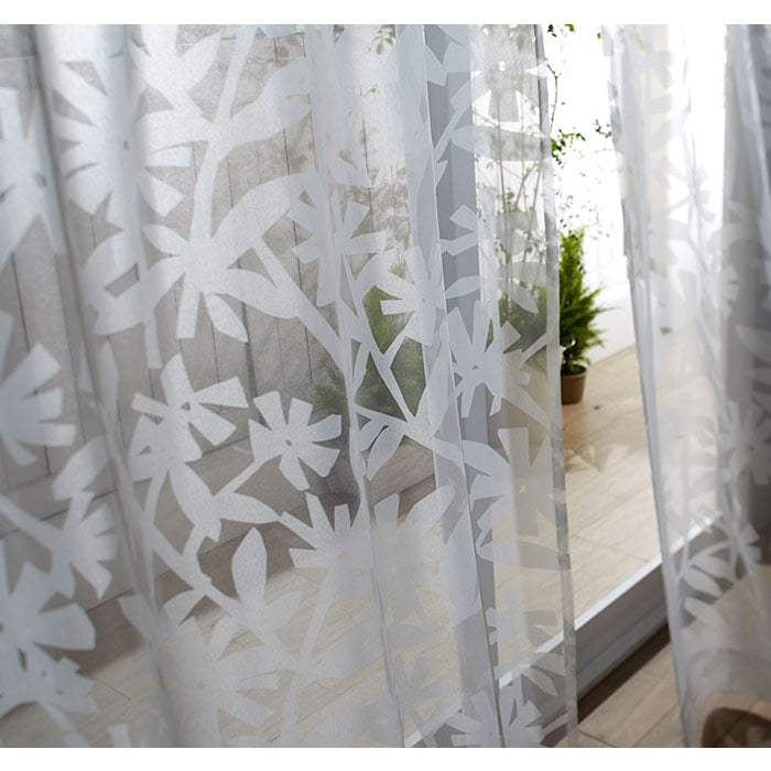 カーテン 既製サイズ スミノエ DESIGNLIFE KUCHINASHI VOILE(クチナシボイル) 巾100×丈198cm