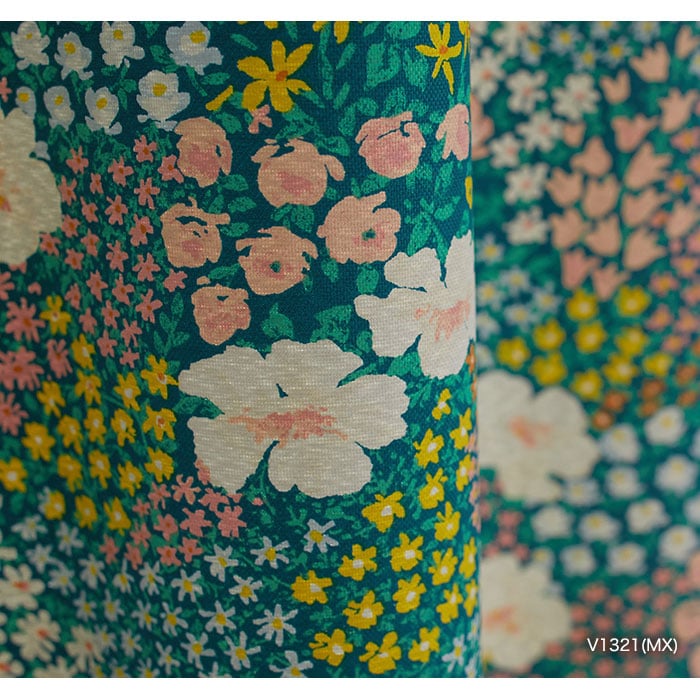 カーテン 既製サイズ スミノエ DESIGNLIFE floride OHANA BATAKE(オハナバタケ) 巾100×丈200cm