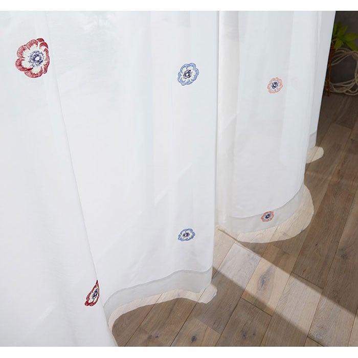 カーテン 既製サイズ スミノエ DESIGNLIFE floride RICO VOILE(リコボイル) 巾100×丈198cm