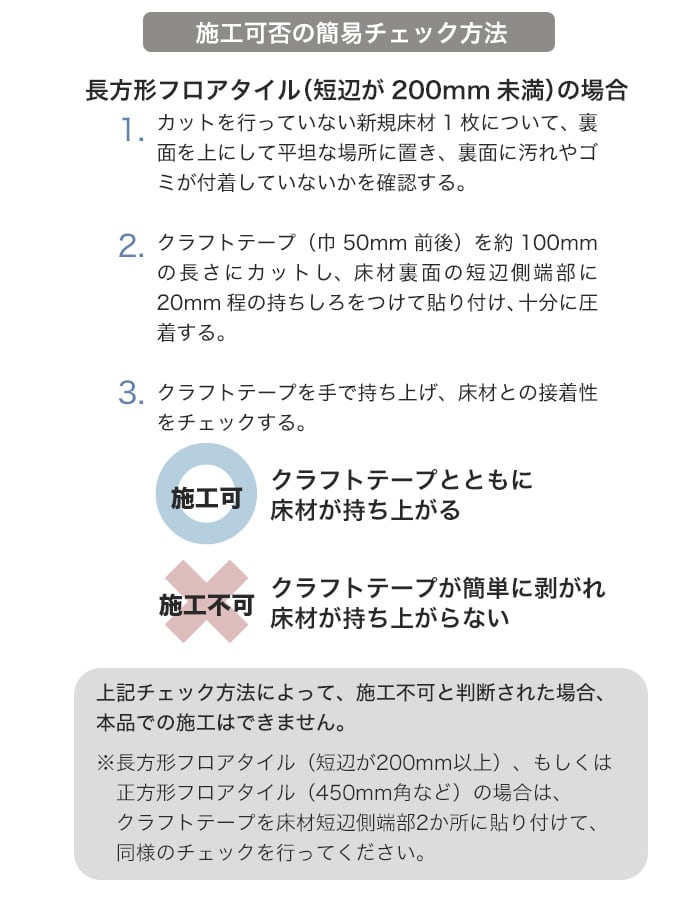 施工可否の簡易チェック方法