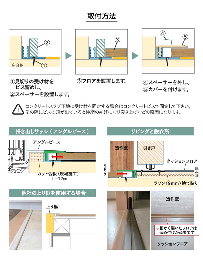 ペルゴフロア用 L型床見切 (近似色) 11.7×20×2700mm