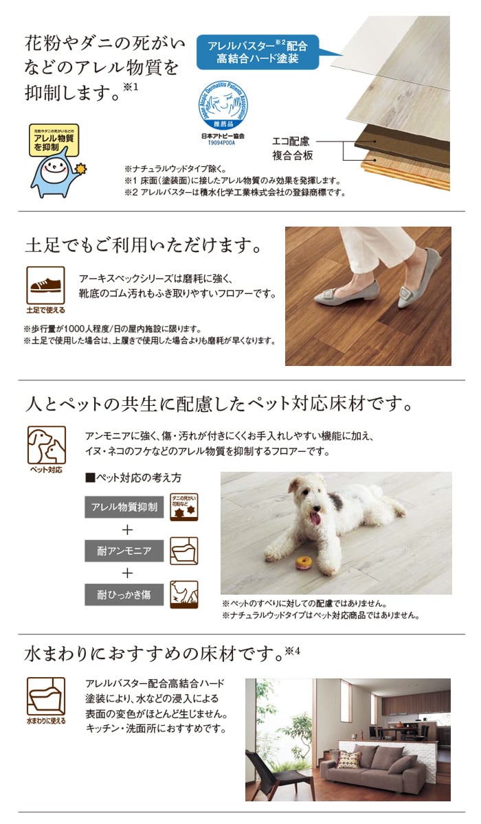 Panasonic アーキスペックフロアーs 石目a 床暖房対応 1坪 Resta