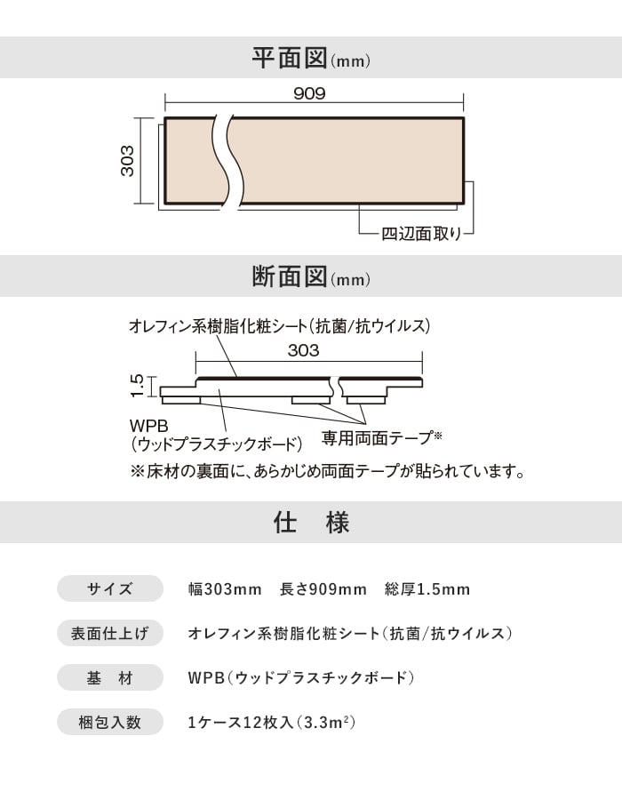 平面図(mm)