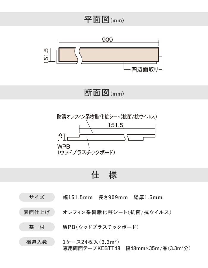 平面図(mm)