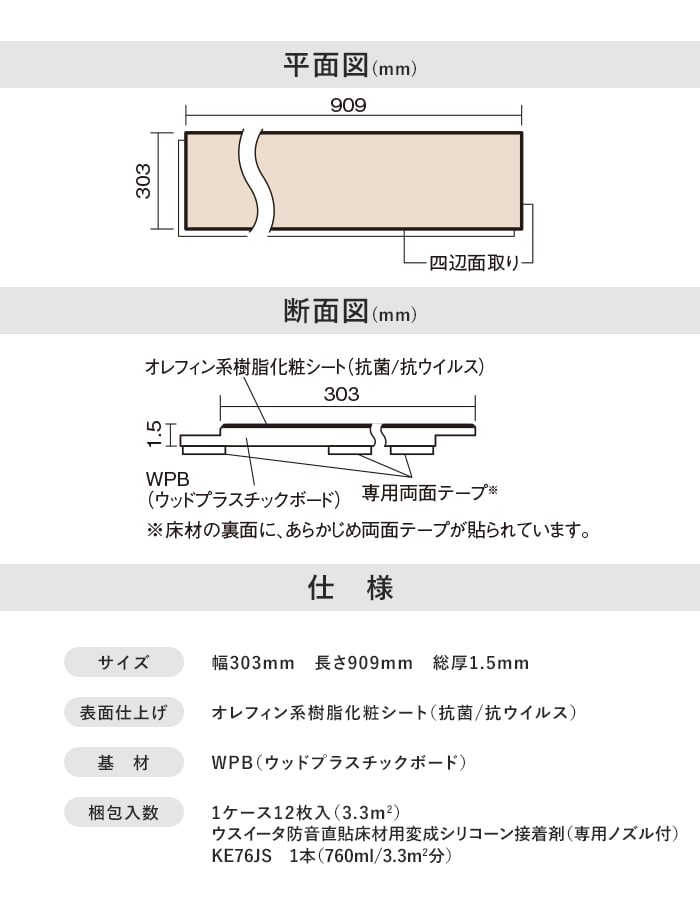 平面図(mm)