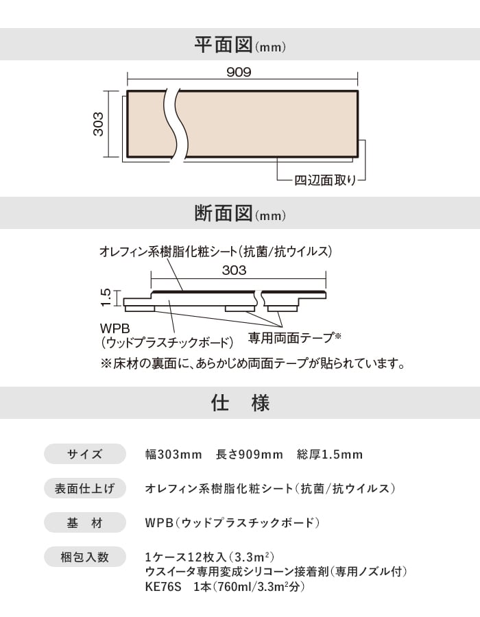 平面図(mm)