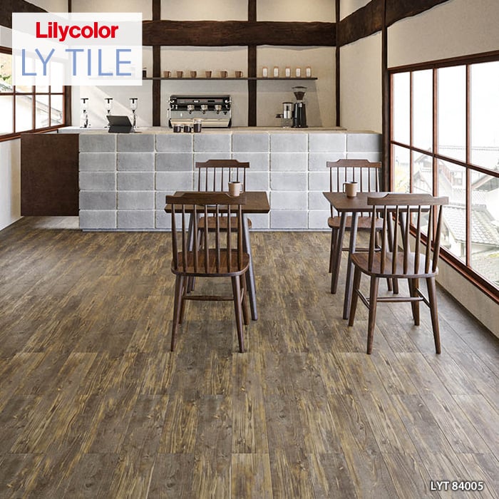 フロアタイル LYタイル リリカラ ラスティウォールナット 150×914.4×2.5mm 24枚入 | フロアタイルの通販 | DIY ショップRESTA