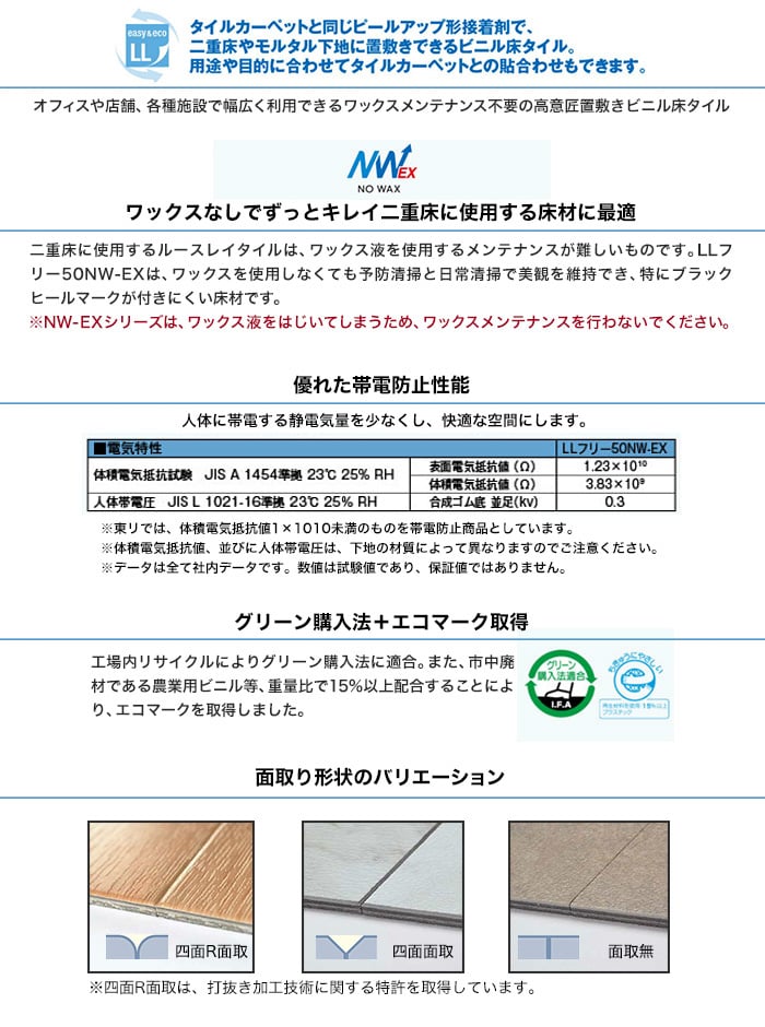 ワックスなしでずっとキレイ二重床に使用する床材に最適