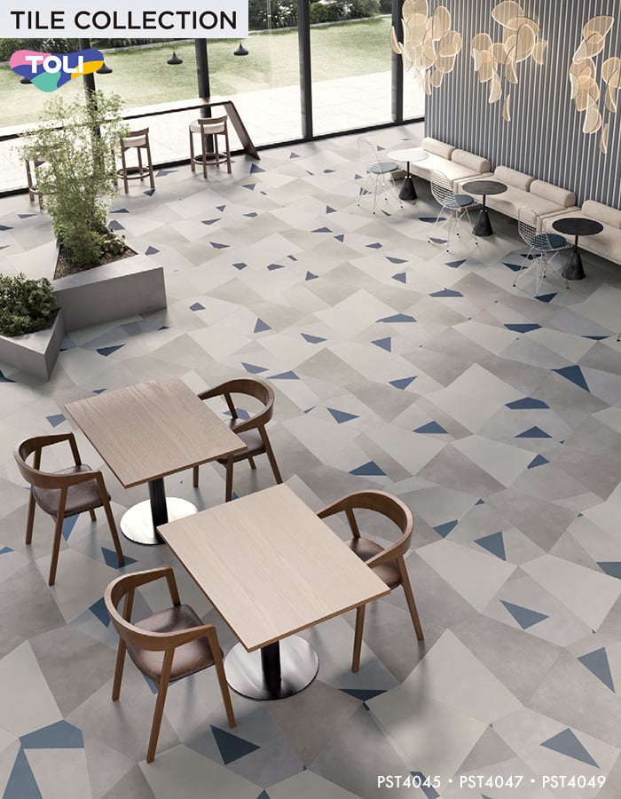 フロアタイル 東リ ロイヤルストーン・ミラージュテトラ 不等辺四角形 3mm 16枚入