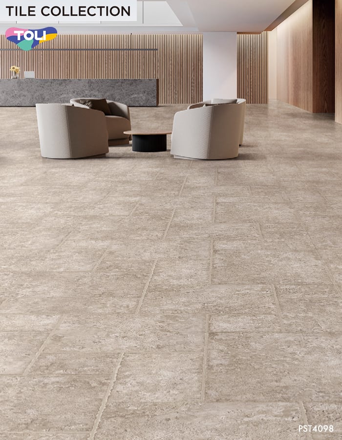 フロアタイル 東リ ロイヤルストーン・グラン ローマンベイブ 600×600×3mm 8枚入