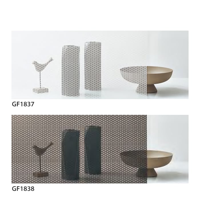 サンゲツ ガラスフィルム 和柄 麻の葉切子 125cm巾 GF1837