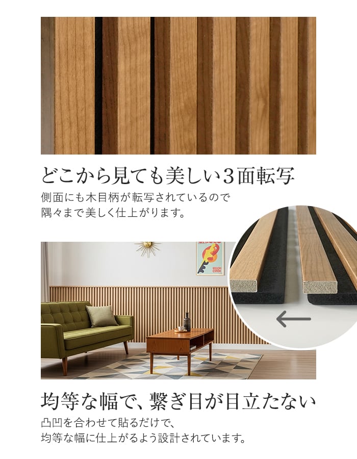 【法人配送】吸音 壁パネル サイレントウォールパネル 18×280×2430mm(L)