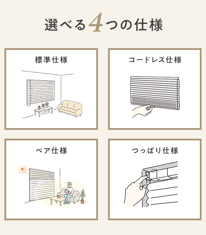 選べる4つの仕様
