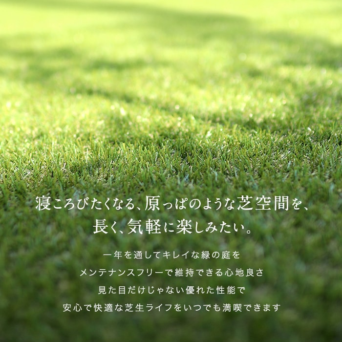 人工芝 ロール 1m×10m 25mm丈 となりの青い芝 試作品アウトレット U字ピン24本付き