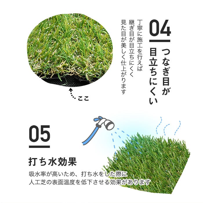 遮光性・透水性抜群！屋上用 リアル人工芝 メモリーターフ AIR 28mm丈