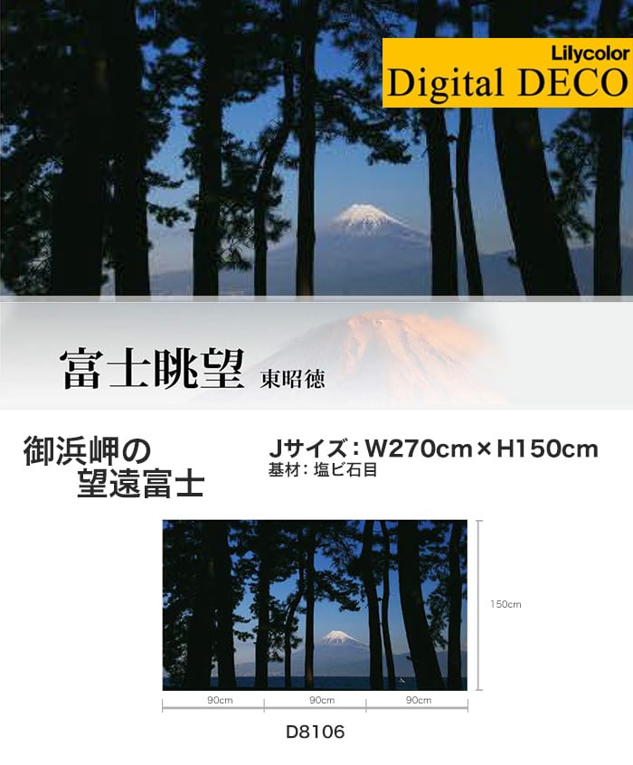 リリカラ デジタル・デコ 御浜岬の望遠富士 塩ビ石目 Jサイズ