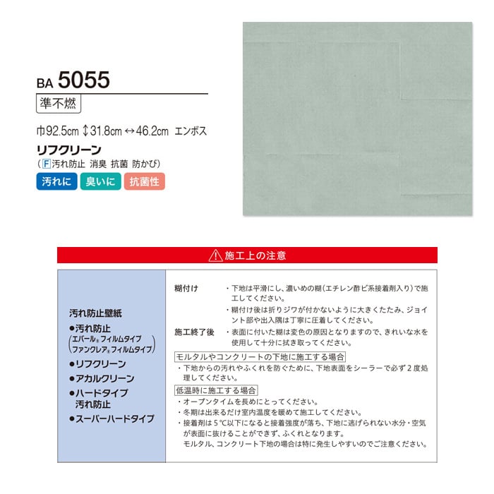 シンコール BIGACE 塗り壁・石目調 リフクリーン BA5055