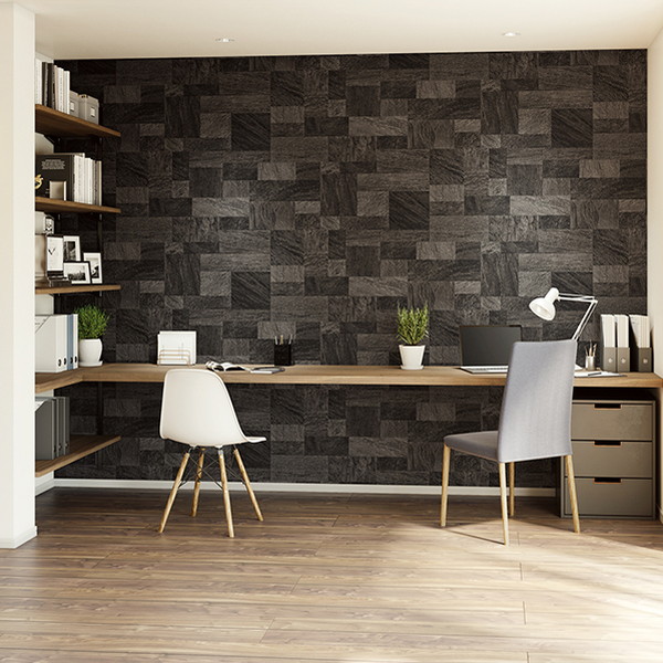 壁紙 のり無し サンゲツ FINE コンクリート・ブロック 巾92cm FE76667