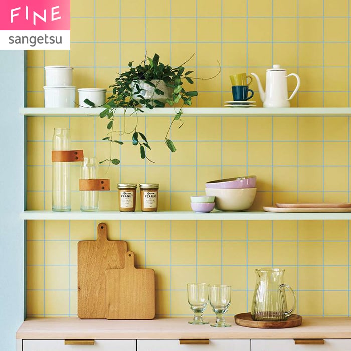 壁紙 のり無し サンゲツ FINE タイル 巾92cm FE78120~