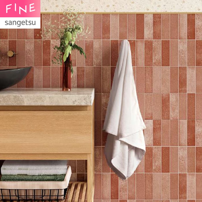 壁紙 のり付き サンゲツ FINE タイル 巾92cm FE78123~