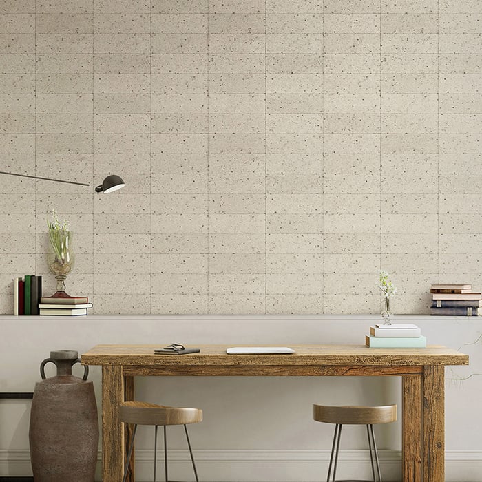 書　色紙　雨降りて地固まる　表装済み 壁紙 のり付き リリカラ ライト コンクリート 巾92cm LL-6144