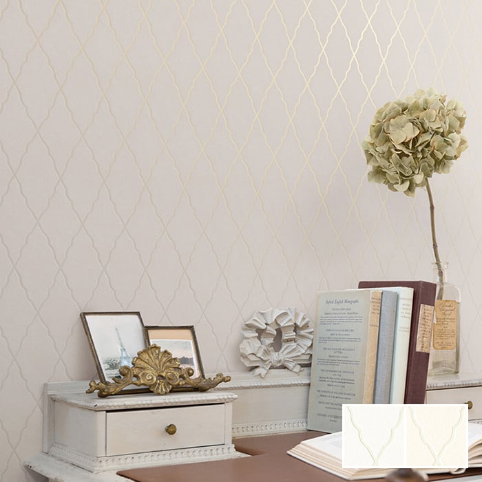 壁紙 のり無し リリカラ V-wall クラシック 巾92.5cm LV-2406・LV-2407