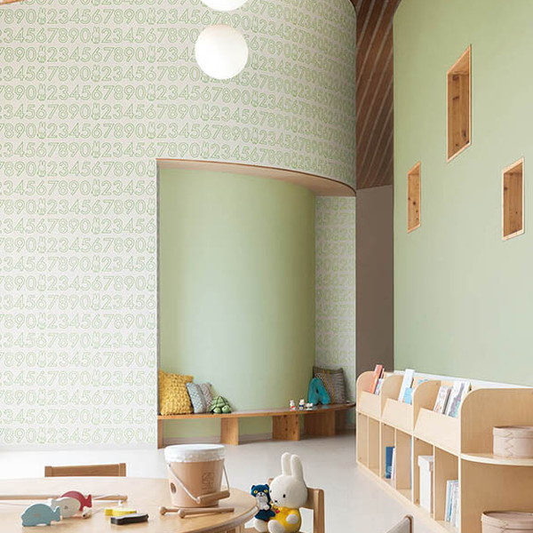 壁紙 のり付き リリカラ WILL ミッフィー すうじ 巾92.5cm LW-161