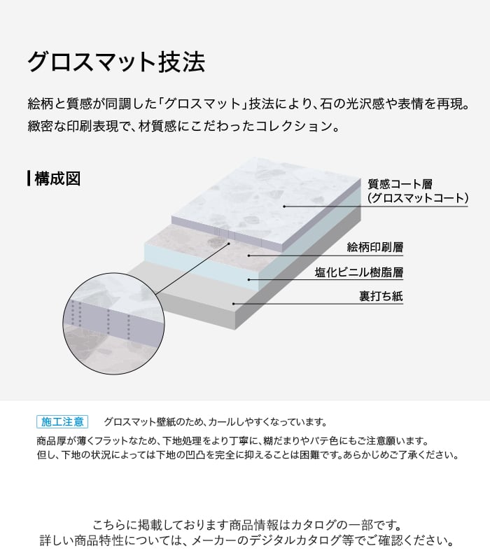壁紙 のり無し リリカラ WILL ストーン&マテリアル 巾92cm LW-1540