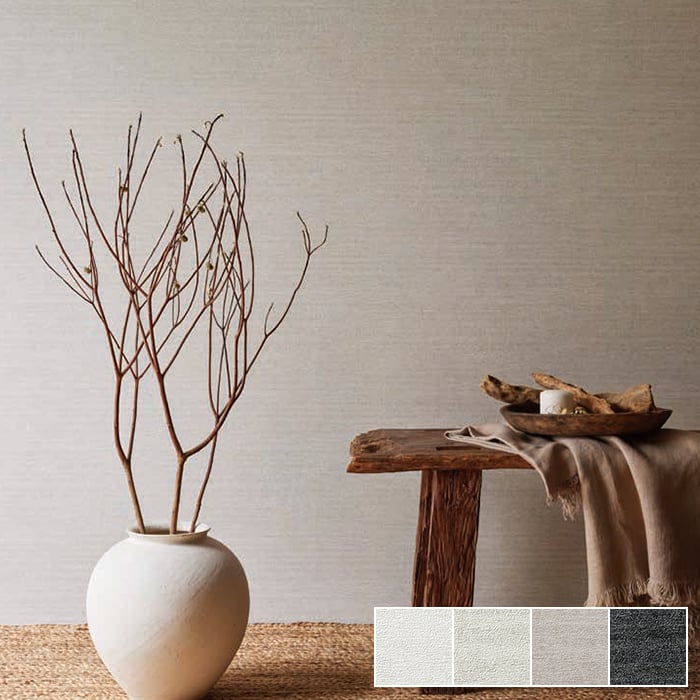 リノ様 壁紙 のり付き ルノンフレッシュ クラフトライン 霧野 巾92.5cm | DIY