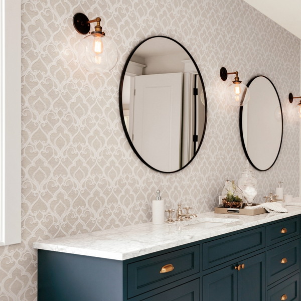 壁紙 のり付き トキワ パインブル エレガント・クラシック 巾92.4cm