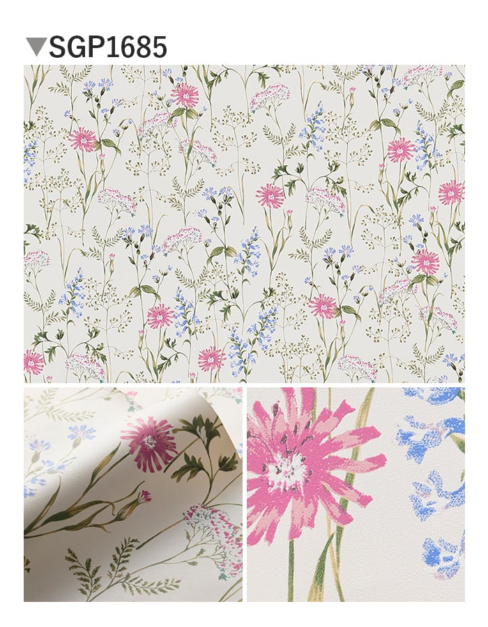 壁紙 のり無し サンゲツ XSELECT Floral 巾 92.5cm SGP1685・SGP1686