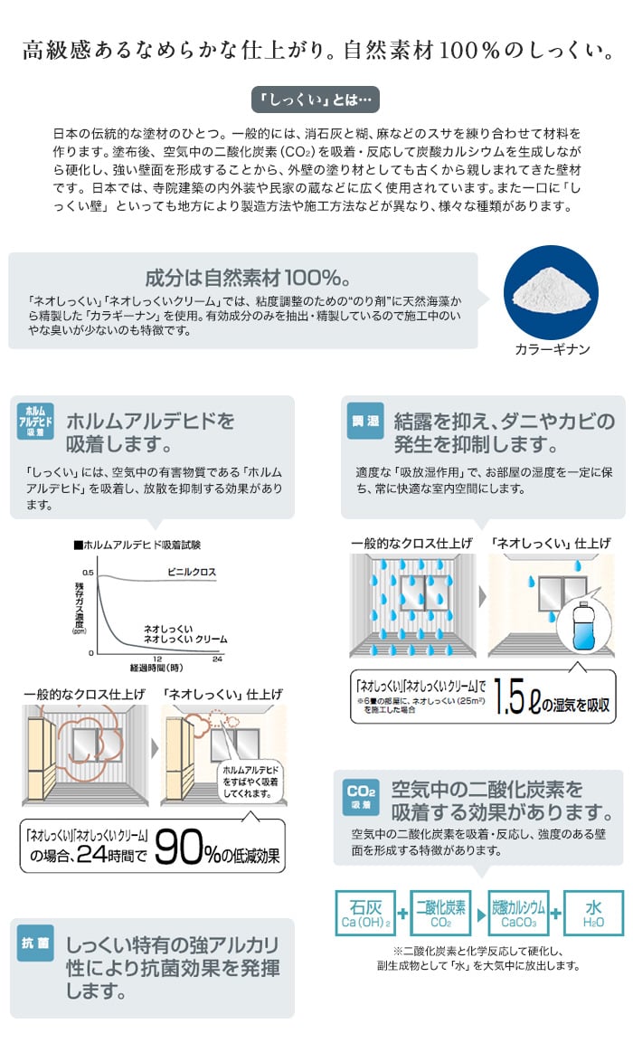 練り済み漆喰 四国化成 ネオしっくいクリーム 既調合タイプ 10～15平米分