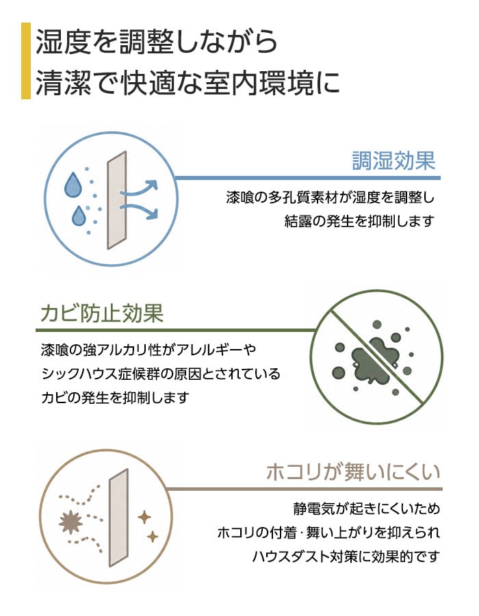 湿度を調整しながら清潔で快適な室内環境に