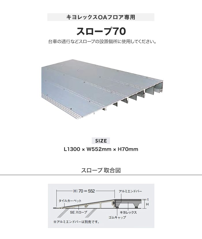 Oaフロア キヨレックス用 スロープ70 Resta