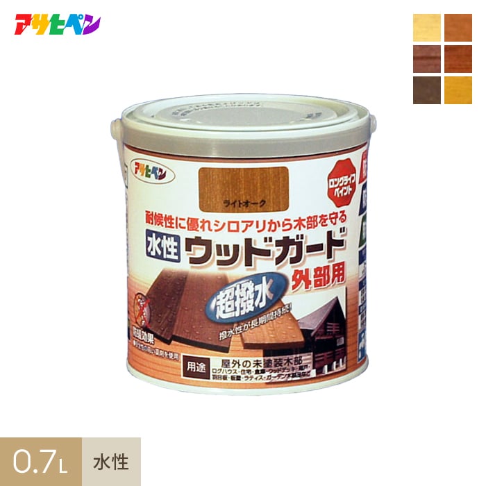 使い勝手の良い】 アサヒペン 木部水性塗料 水性強着色ウッドステイン 1.6L ダークブラック