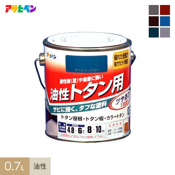 （まとめ買い）アサヒペン 油性トタン用 14L ねずみ色 〔3缶セット〕 - 2