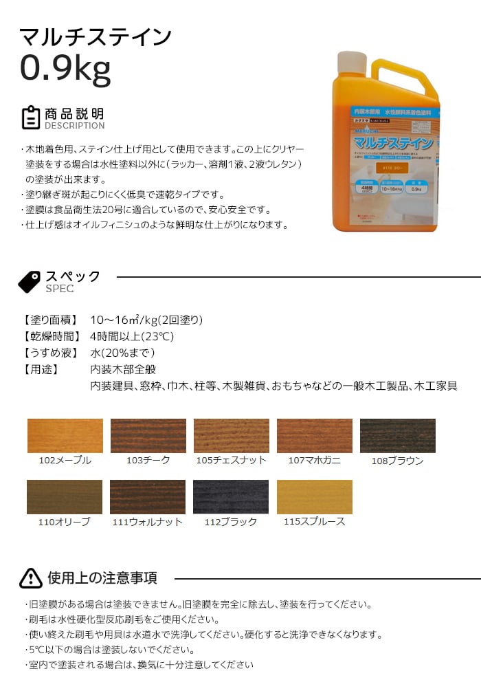 【大阪塗料】マルチステイン-1 0.9kg