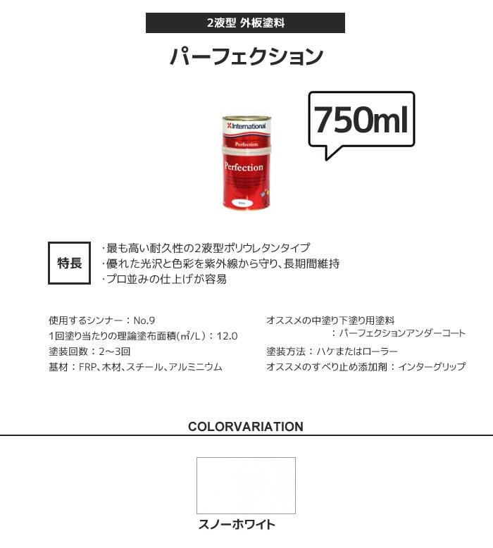 International 外板塗料 パーフェクション 容量750mlセット