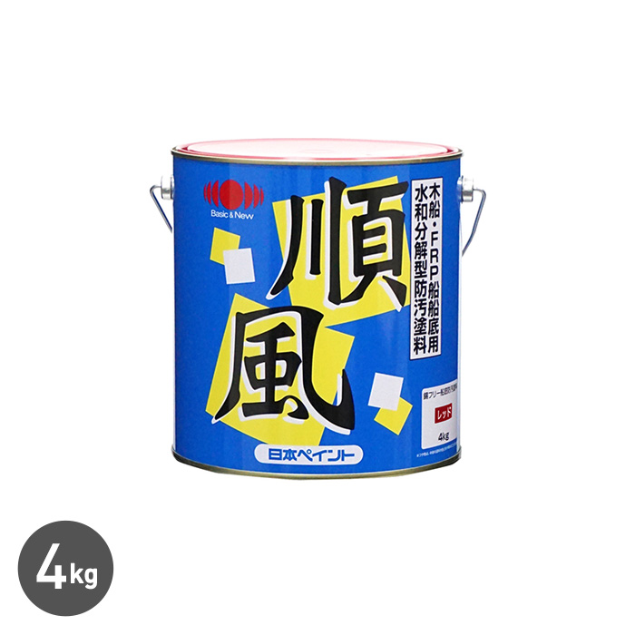 ディスカウント 日本ペイント 順風 ブラック４kg 船底塗料 FRP船