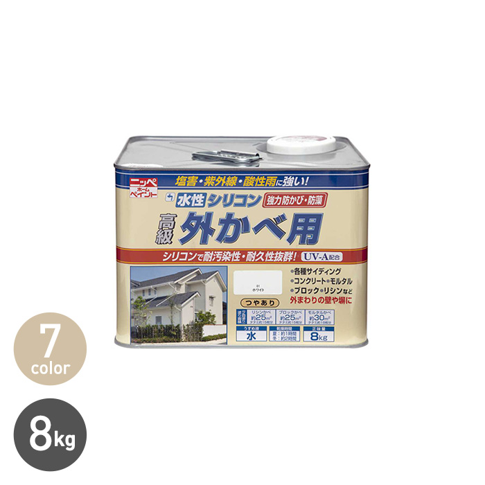ニッペ 水性シリコン外かべ用 16K ホワイト - 1