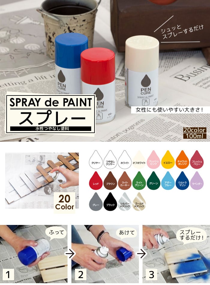 スプレー塗料 SPRAY de PAINT 50ml