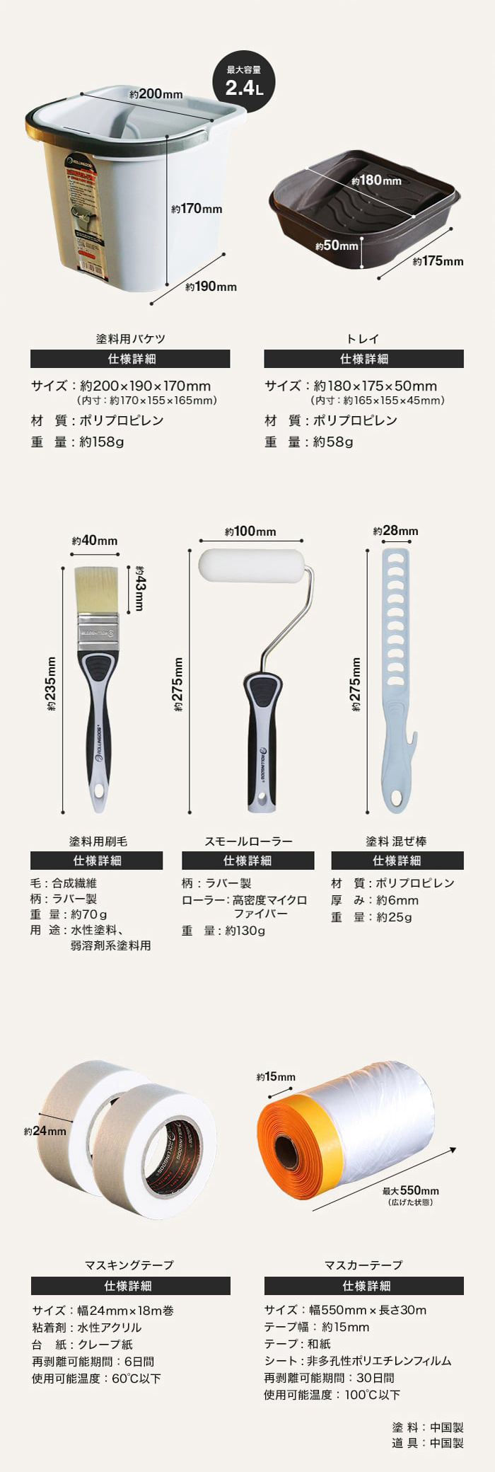 壁紙にも塗れる水性ペンキ 白 muni （1kg）道具付き ペイントチャレンジセット