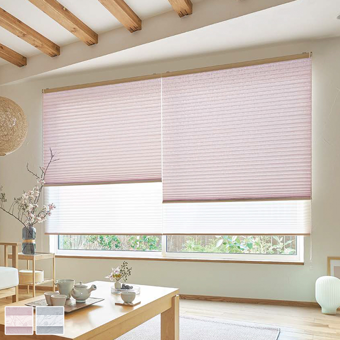 プリーツスクリーン タチカワブラインド ペルレ25 ハナツボミ ダブル