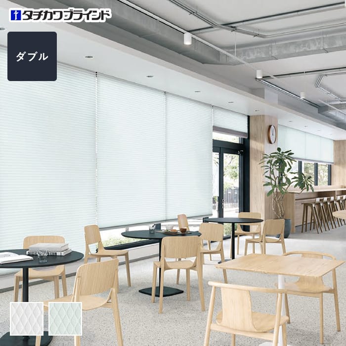 プリーツスクリーン はっ水 抗菌 タチカワブラインド ペルレ テルス ダブル【掲載品番】PS-TB-D2613